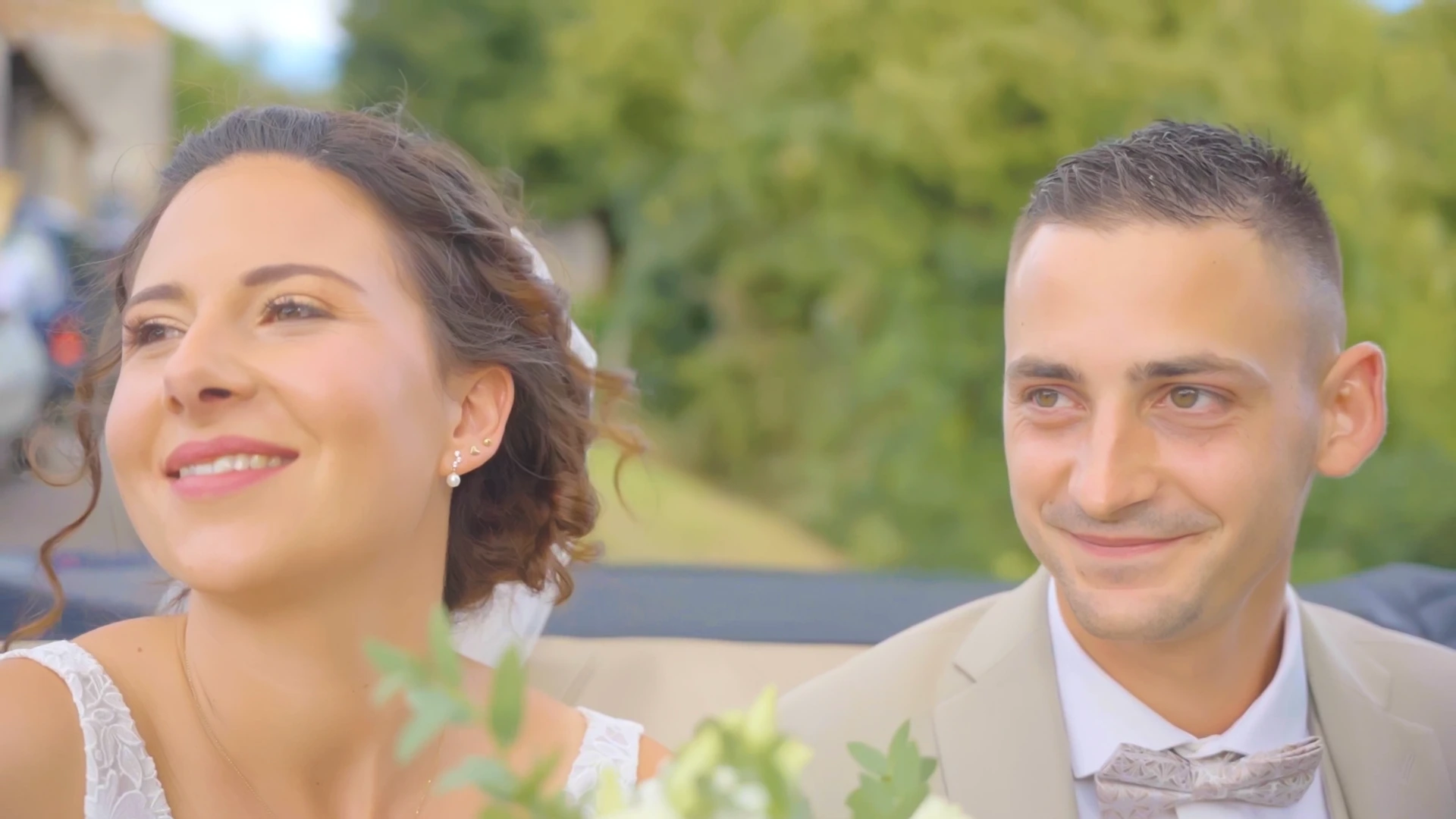 Léa et Aurélien pendant leur mariage.